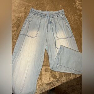 Light Blue Drawstring Pants size L with 34 inseam